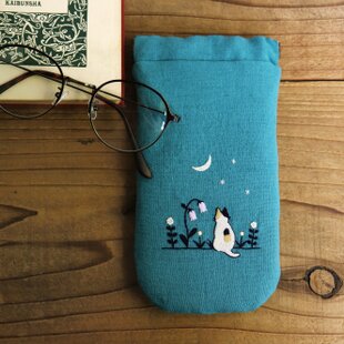 キャサリン様専用 リネン刺繍】マルチクロス メガネケース