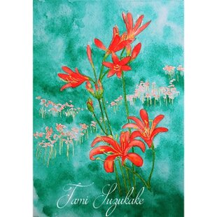 水彩・原画「一厘の薔薇の花」 | iichi 日々の暮らしを心地よくする