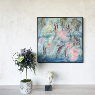 ☆開運奇跡の『ダビデの星』☆がんどうあつし絵画油絵F3号油彩額付縦
