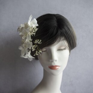 サテンクロスターバン フラワーモチーフ 刺繍 ヘアバンド ヘア