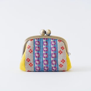 手刺繍のがま口『鳥と草花』財布・ポーチ【受注生産】 | iichi 日々の