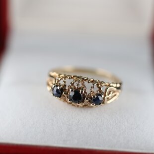 英国 1978年 ゴールド ビンテージ 指輪 カメオ リング 純金率 375 9ct 