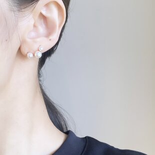 うみ◆ガーネットピアス✧14kgf ガーネット14kgf pierce - 『天然石の小さな 2way ピアス- dainty