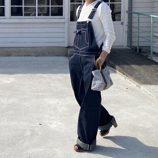 古布リメイク 藍染ワイドパンツ 藍染 刺し子 型染 時々堂オリジナル