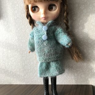 手編み モヘアニット ネオブライス ブライスニット・繩編セーターモヘア赤B10 | iichi 日々の暮らしを