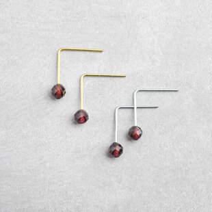 フローライト フラワーカービング ピアス／イヤリング 14Kgf 選べる