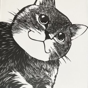 額装済み切り絵作品・見上げる山 | iichi 日々の暮らしを心地よくする