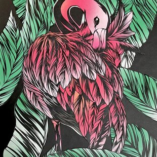 額装済み切り絵作品・虎 | iichi 日々の暮らしを心地よくする