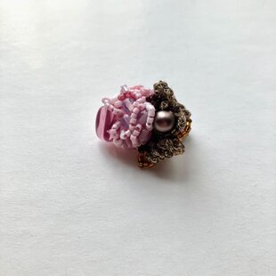 真鍮製 バラの花型ピンズブローチ 結婚式・シャツジャケットやハットの