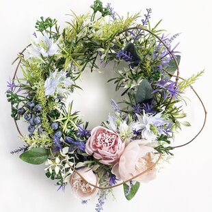 wreath [patina] №1 紅葉残るユーカリとアセビのフライングリース