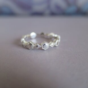 Shell Flower Ring S Silver