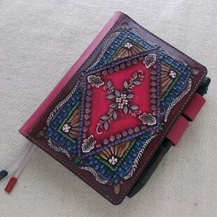 ほぼ日手帳weeks対応 レザー手帳カバー 刻印＆拭き染め | iichi 日々の