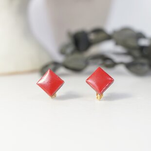 14kgf☆宝石質アメジスト（スクエアカット）ピアス | iichi 日々の