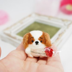 羊毛フェルト ハスキー フレーム 愛犬 うちの子 オーダー 虹の橋