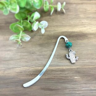 御朱印帳 しおり 水引【銀のサボテン】ブックマーカー メキシコ