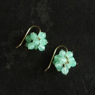 14kgf：*mini*ピアス スカイブルートパーズ＆ライトアメジスト（№9090