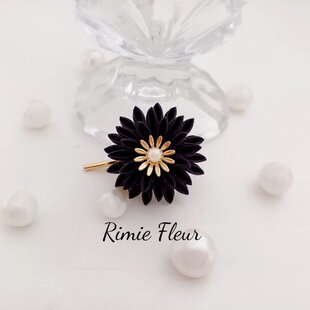 上品で大人っぽい インド刺繍リボンのポニーフック 華やか パーティー