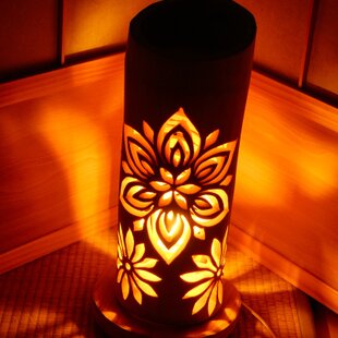 灯のしずく 天然ひょうたんランプ（電池式LED台座付き） | iichi 日々
