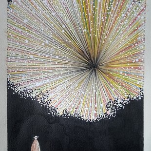 32×41㎝「夜のメリーゴーランド3」原画・油彩画・F6 | iichi 日々の