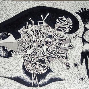 石川県金沢産24K純金箔使用○『太陽』○がんどうあつし絵画油絵膠