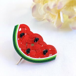 上品で大人っぽい インド刺繍リボンのポニーフック 華やか パーティー