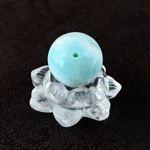 大粒 ラリマー ルース ドロップ しずく 23mm*20mm 天然石 ブルー系 青