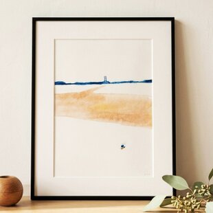 ○『西湖から陽色に染まる朝日の富士山』がんどうあつし油絵原画F4額付 