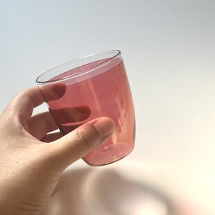 Karhula イッタラ カルフラ ♡ グラス　ジャル　大きい　ヴィンテージ KARHULA-IITTALA】 Göran Hongell 赤い塗装のドリンクグラス