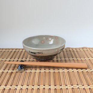 ◇新品◇ 加藤五陶兵衛造 美濃焼鳴海織部風舞桜図並茶碗 【紙箱】1個の