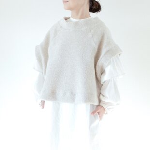 古布リメイク らんる前開きベスト 襤褸 刺し子 ハンドメイド 作家一点