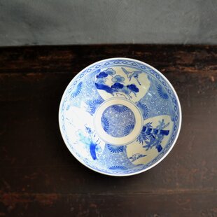 古伊万里 染付 芙蓉手花鳥文 向付 江戸後期 E1188C | iichi 日々