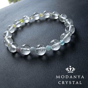 女性らしい幸せ❤癒しの天然石ブレスレット アクアマリン ブルーレース