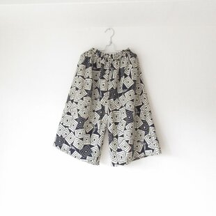 大漁旗ショートパンツ（柿渋染め風） | iichi 日々の暮らしを心地よく