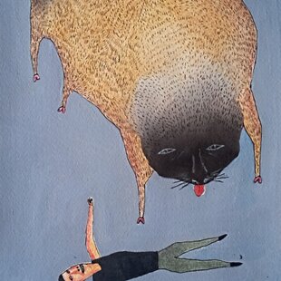 原画「小さな和室」サムホール・油彩画 | iichi 日々の暮らしを