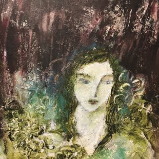32×41㎝「夜のメリーゴーランド3」原画・油彩画・F6 | iichi 日々の