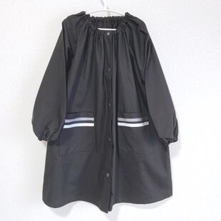 前開きスモック 150 グレー×ステッチリボンレース | iichi 日々の