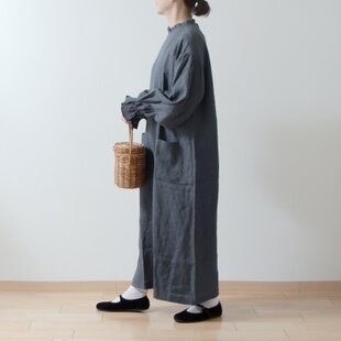 古布リメイク 藍染ワイドパンツ 藍染 刺し子 型染 時々堂オリジナル