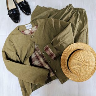 14番手リネン着流しロングカーディガン(グレー) | iichi 日々の