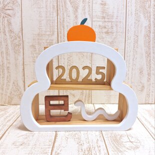 ☆受注制作☆木製☆鏡餅型飾り棚 正月小物干支小物付☆ディスプレイ