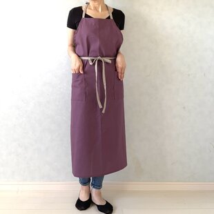 ホワイトリネンエプロン！リトアニアリネンで作製した男女兼用フル
