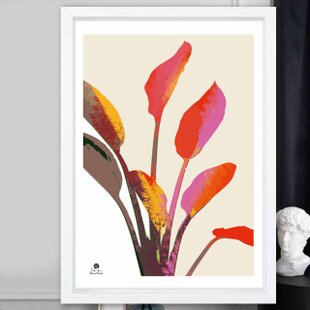水彩画(サンダーソニア)　原画マットあり　おまとめ２点 オーダー品「幸せを運ぶ（サンダーソニア）」※木製額縁入り