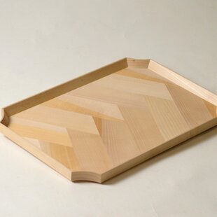 栗拭漆我谷盆 353mm×250mm×24mm 折敷 トレー №9036 | iichi 日々の