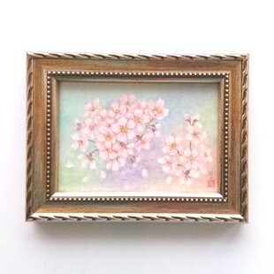 一点物｜絵画｜原画「原っぱ」イラスト ※額縁入り（四つ切サイズ）送料