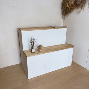 アンティーク風絵本棚（面出し3段+棚1段）幅87cm N/W 完成品 | iichi