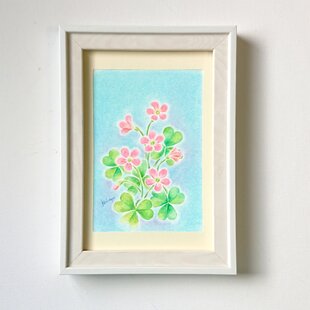 原画「ミモザのある部屋」※木製額縁入り（18㎝角）・水彩・イラスト