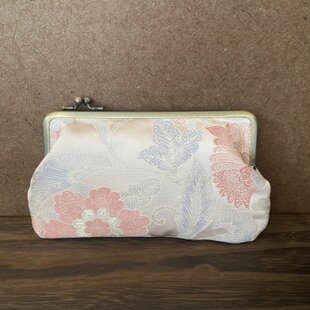 豚革 ピッグスキン バネ口ポーチ ハンドメイド 手縫い レザークラフト