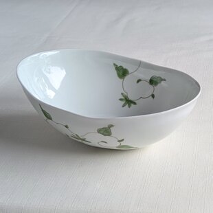◇新品◇ 加藤五陶兵衛造 美濃焼弥七田織部草花紋並茶碗 【紙箱】1個の