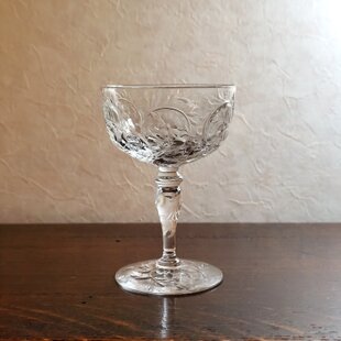 アンティーク ヴィンテージ TUDOR CRYSTAL 上品なシャンパングラス 高