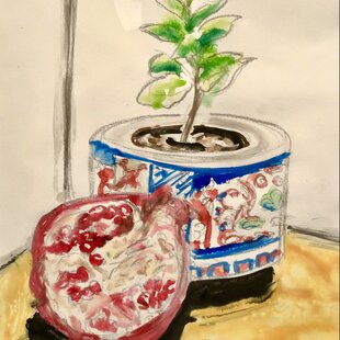 16×23㎝「近所の風景 その1」油彩・原画・サムホールサイズ | iichi