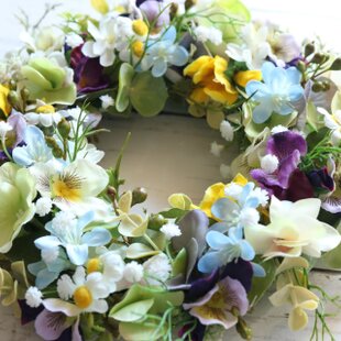 染め布花＊ナチュラルなひなぎくのリース | iichi 日々の暮らしを